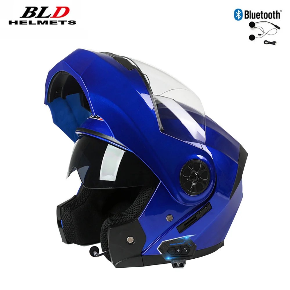 Modular Motorcycle Flip Up Helmet Double Visor Bluetooth Safrty Riding Full Face Capacete Bike ECE DOT Approved Original Casco