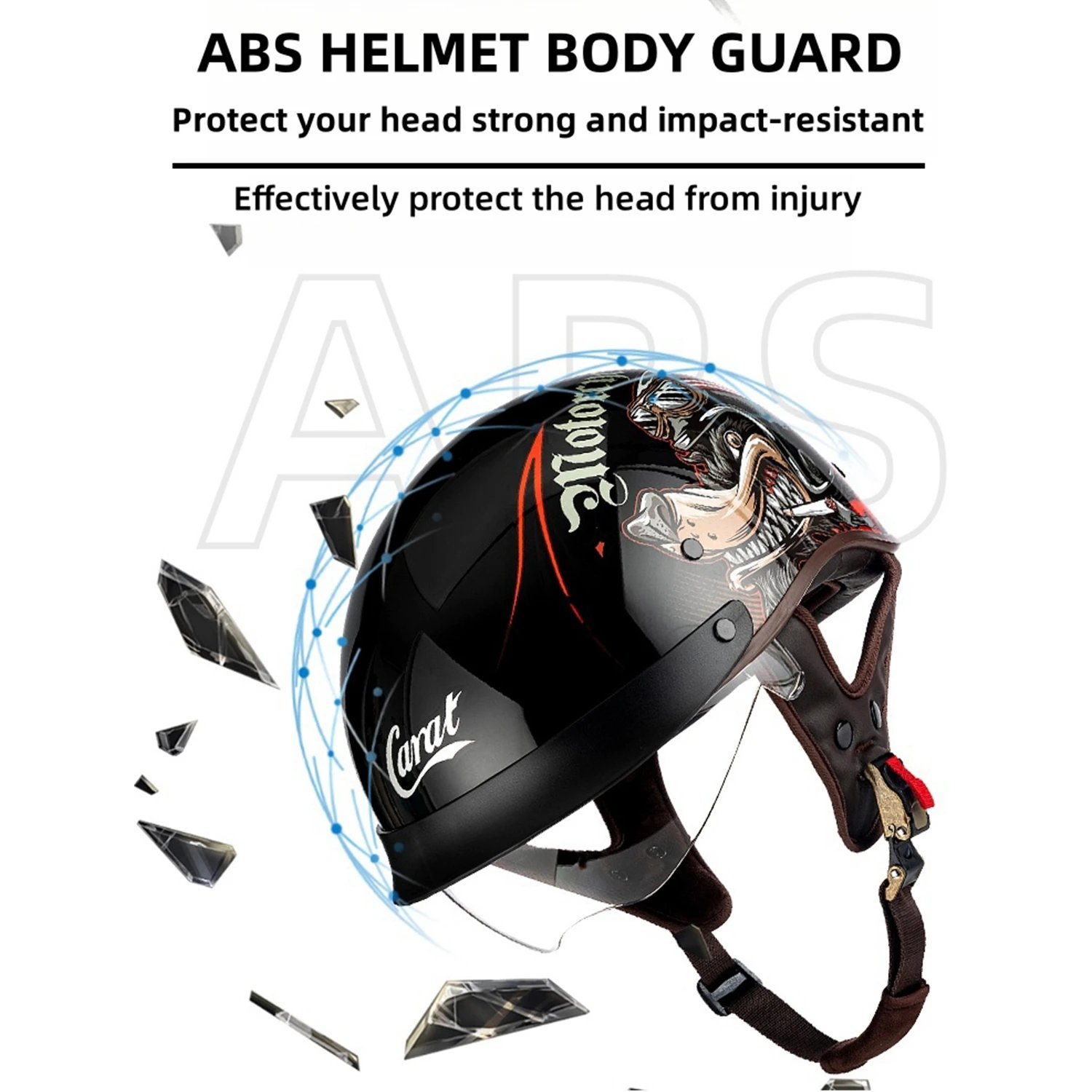 Vintage Electric Bicycle Helmet Sunscreen Breathable Motorcycle Half Helmet Fall Prevention Safety Helmets for Men and Women Rid