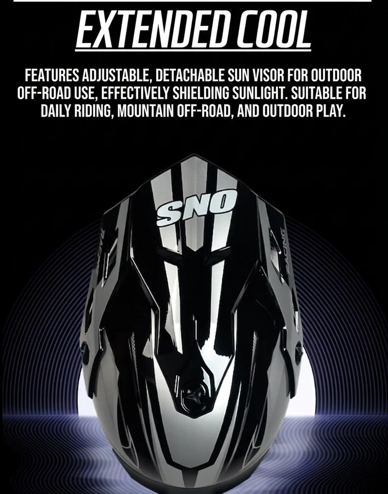DOT Certification Mountain Bike Off-road Helmet With Protective Goggles and Gloves Cotton Lining ABS Motocross Motorcycle Helmet