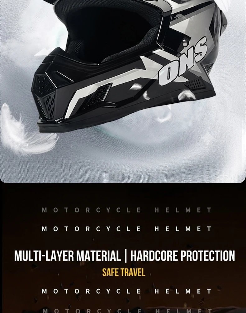DOT Certification Mountain Bike Off-road Helmet With Protective Goggles and Gloves Cotton Lining ABS Motocross Motorcycle Helmet