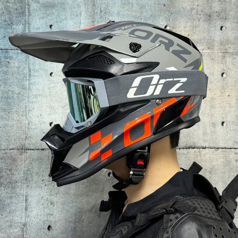 ORZ Off Road Helmet Motorcycle Off-Road AM DH Youth Motorcycle Helmets ATV Motorcycle MTB Full Helmet