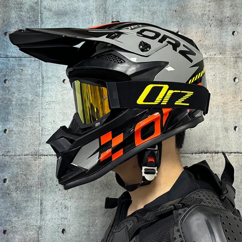 ORZ Off Road Helmet Motorcycle Off-Road AM DH Youth Motorcycle Helmets ATV Motorcycle MTB Full Helmet