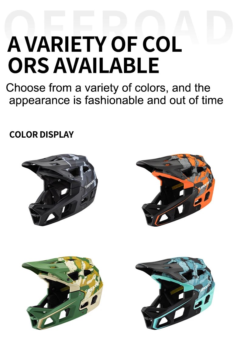 Seeker Mountain Bike Full-Face Helmet Adult Downhill DH Off-Road MTB Helmet Ventilated Visor Brim Bicycle Riding Safety Helmet Seeker Mountain Bike Full-Face Helmet Adult Downhill DH Off-Road MTB Helmet Ventilated Visor Brim Bicycle Riding Safety Helmet
