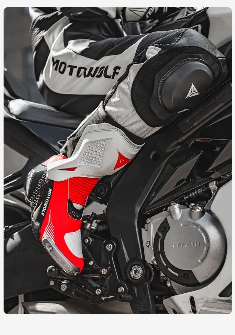 Motowolf Motorcycle Riding Boots Motobike Riding Shoes High-top Racing Boots Off-road Professional Four-season Rider Gear Men