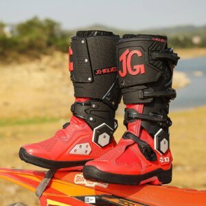 Motorcycle Boots Men Professional Motorcycle Boots Mens Long Motocross Off Road Racing Boots Wear Resistant Botas Para Moto