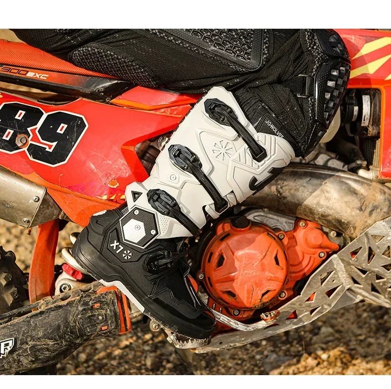 Motorcycle Boots Men Professional Motorcycle Boots Mens Long Motocross Off Road Racing Boots Wear Resistant Botas Para Moto