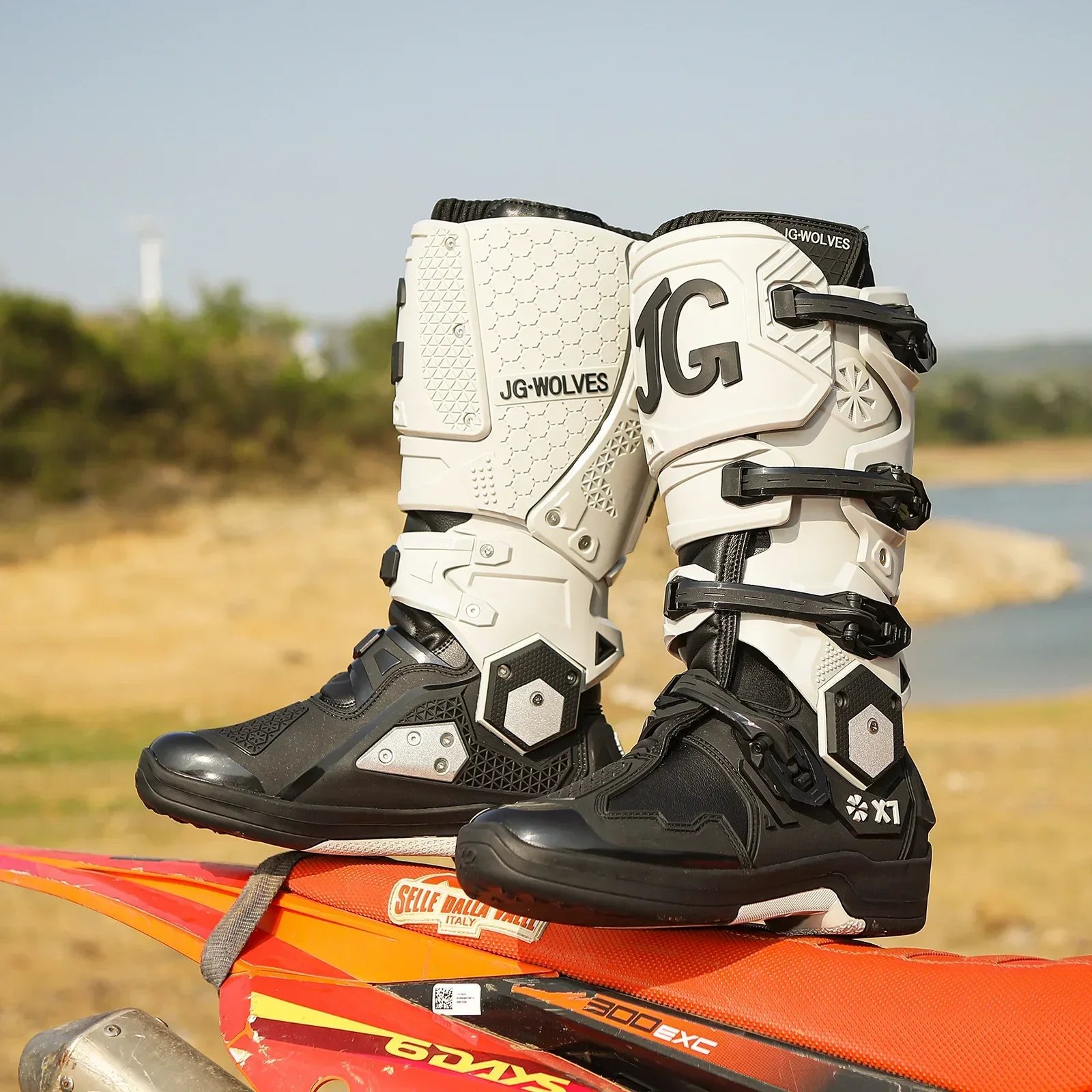 Motorcycle Boots Men Professional Motorcycle Boots Mens Long Motocross Off Road Racing Boots Wear Resistant Botas Para Moto