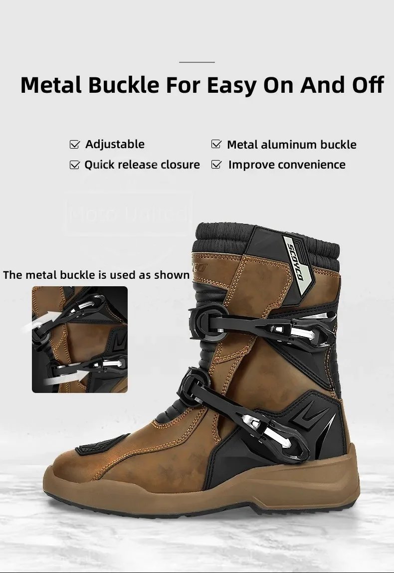 Scoyco Waterproof Breathable Men Women Motorcycle Boots for Off-Road Rally Riding with TPU Protection & Anti-Slip Scoyco Waterproof Breathable Men Women Motorcycle Boots for Off-Road Rally Riding with TPU Protection & Anti-Slip