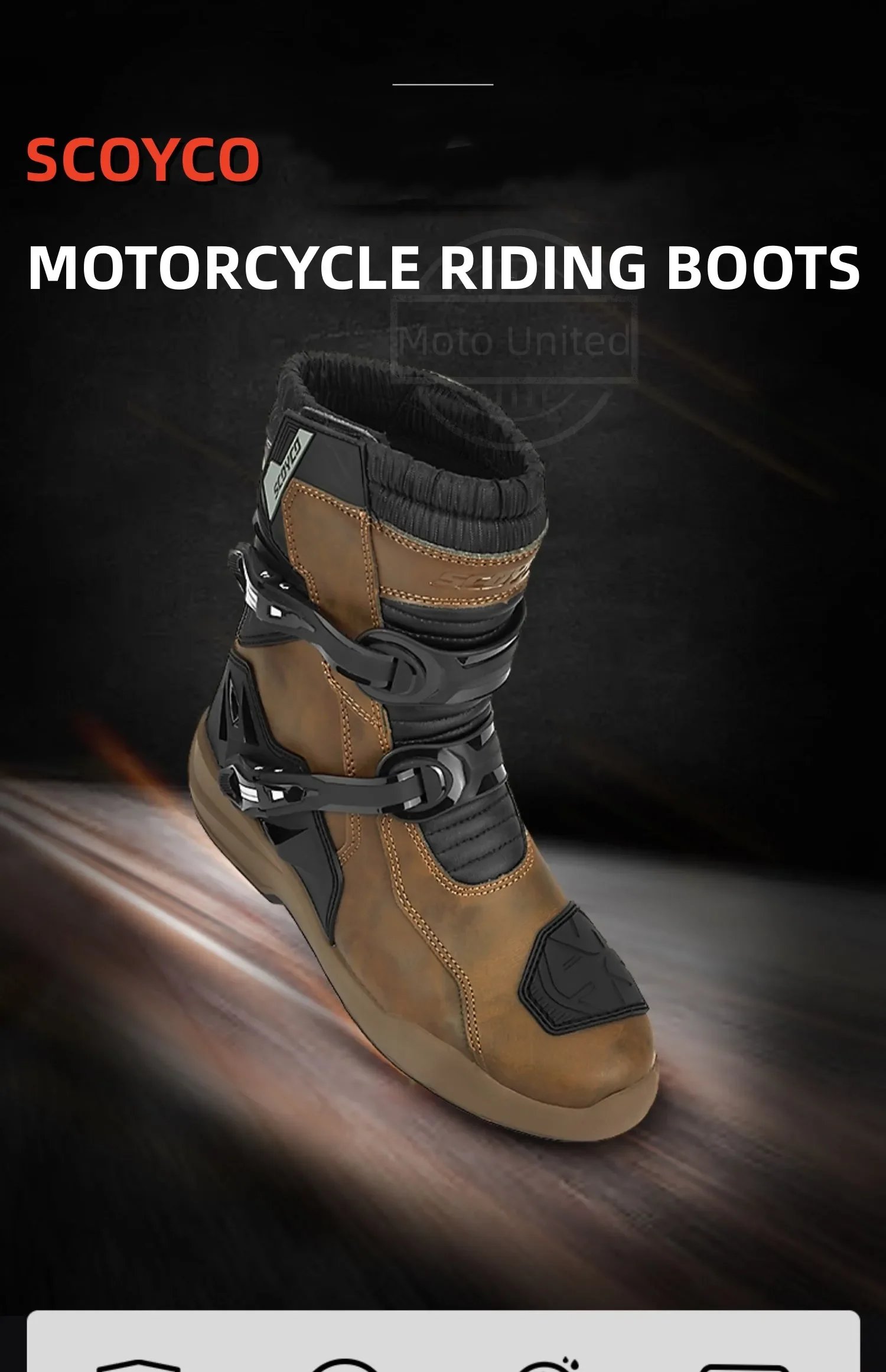 Scoyco Waterproof Breathable Men Women Motorcycle Boots for Off-Road Rally Riding with TPU Protection & Anti-Slip Scoyco Waterproof Breathable Men Women Motorcycle Boots for Off-Road Rally Riding with TPU Protection & Anti-Slip