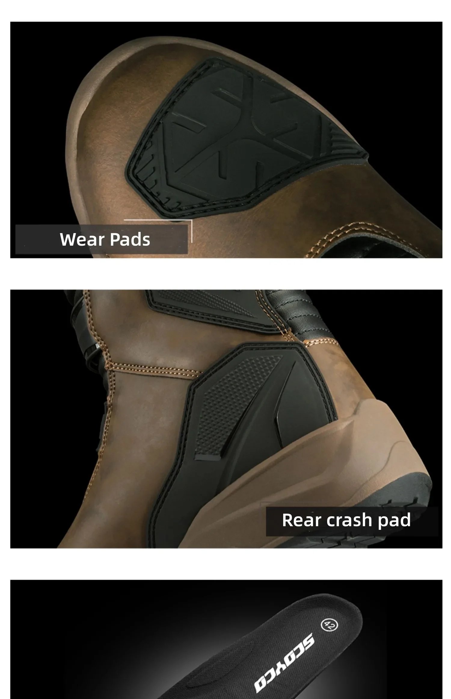 Scoyco Waterproof Breathable Men Women Motorcycle Boots for Off-Road Rally Riding with TPU Protection & Anti-Slip Scoyco Waterproof Breathable Men Women Motorcycle Boots for Off-Road Rally Riding with TPU Protection & Anti-Slip