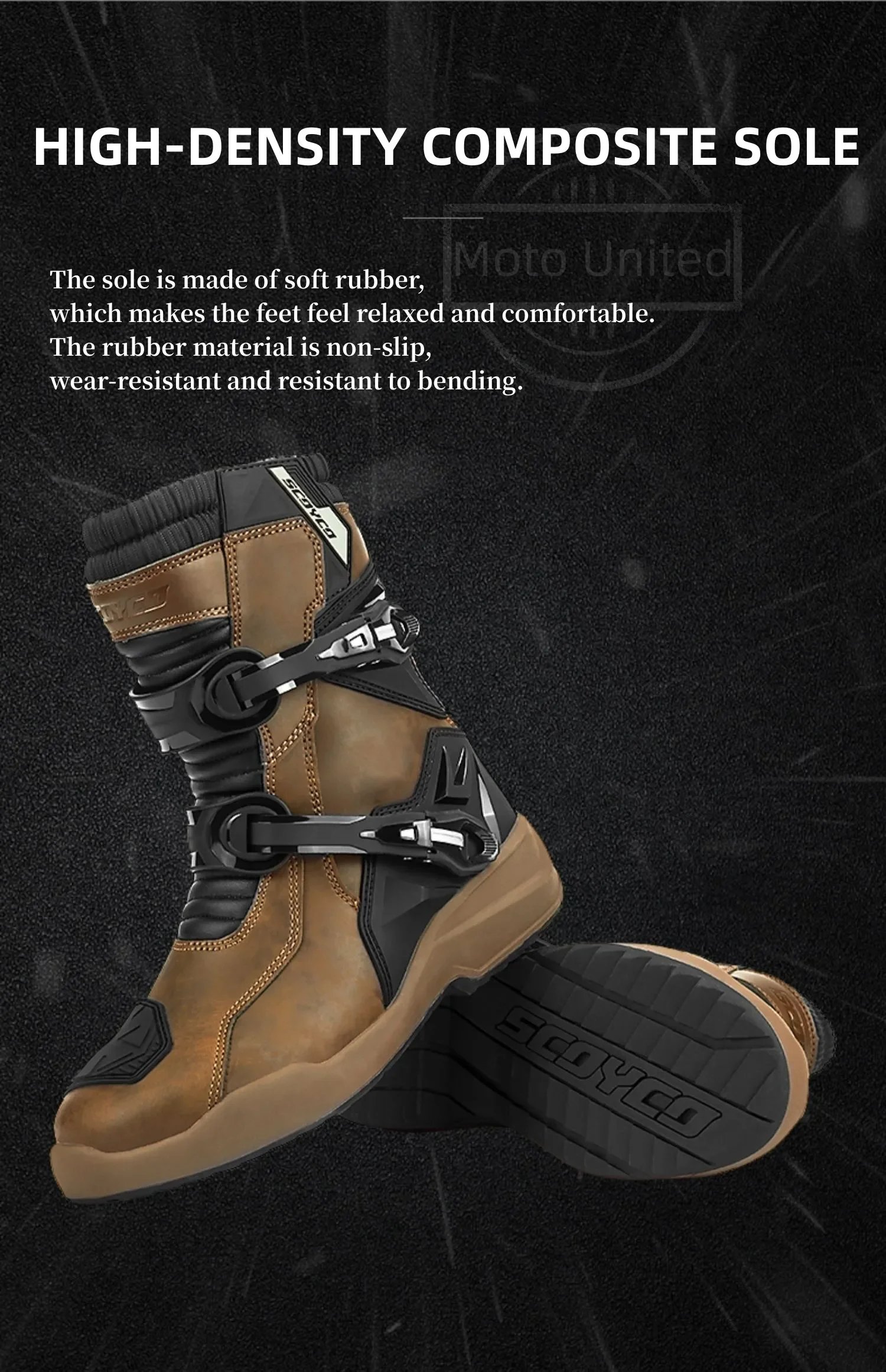 Scoyco Waterproof Breathable Men Women Motorcycle Boots for Off-Road Rally Riding with TPU Protection & Anti-Slip Scoyco Waterproof Breathable Men Women Motorcycle Boots for Off-Road Rally Riding with TPU Protection & Anti-Slip