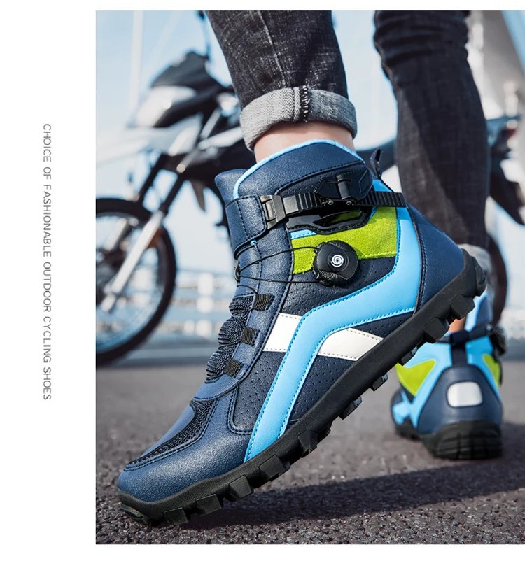 Riding boots, motorcycle mesh breathable off-road men's and women's leather rally boots, waterproof motorcycle equipment, summer