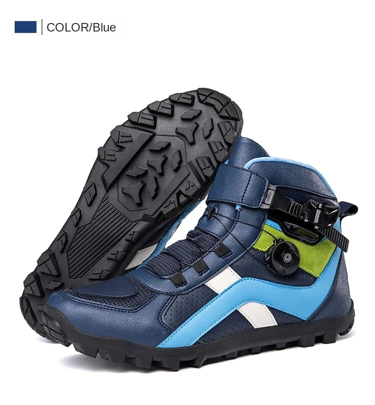 Riding boots, motorcycle mesh breathable off-road men's and women's leather rally boots, waterproof motorcycle equipment, summer