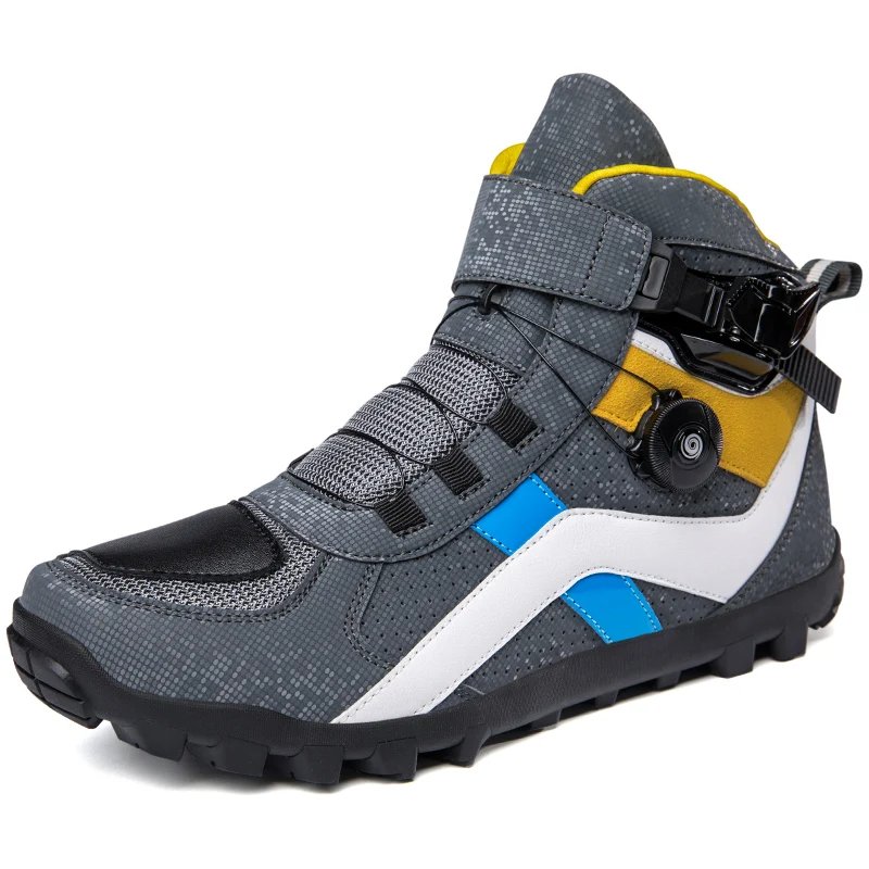 Riding boots, motorcycle mesh breathable off-road men's and women's leather rally boots, waterproof motorcycle equipment, summer