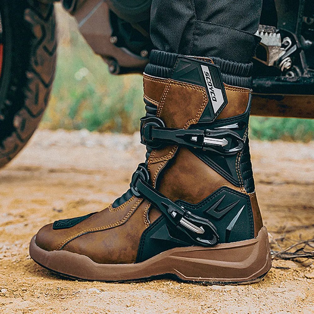 Motorcycle Riding Boots Waterproof And Anti Slip Off-road Motorcycle Riding Shoes Outdoor Sports Boots Riding Equipment