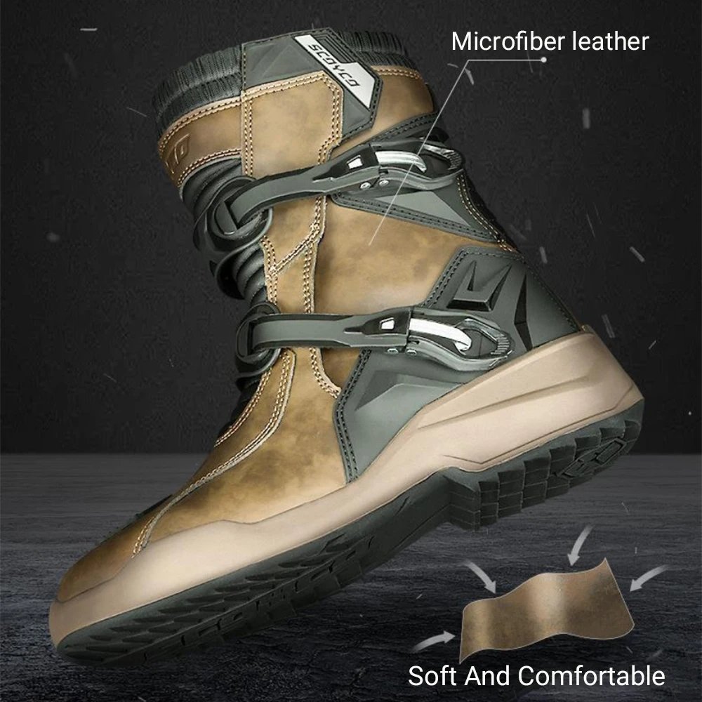 Motorcycle Riding Boots Waterproof And Anti Slip Off-road Motorcycle Riding Shoes Outdoor Sports Boots Riding Equipment
