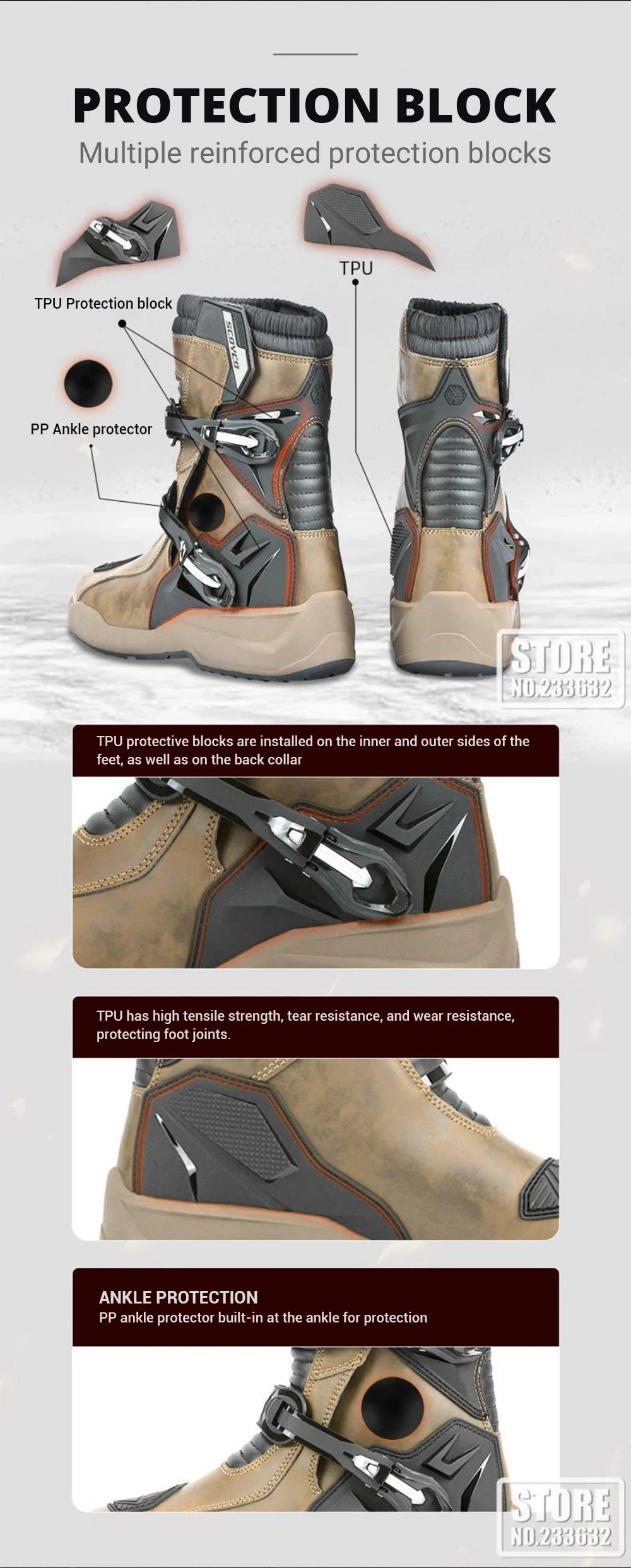 Motorcycle Riding Boots Waterproof And Anti Slip Off-road Motorcycle Riding Shoes Outdoor Sports Boots Riding Equipment Motorcycle Riding Boots Waterproof And Anti Slip Off-road Motorcycle Riding Shoes Outdoor Sports Boots Riding Equipment