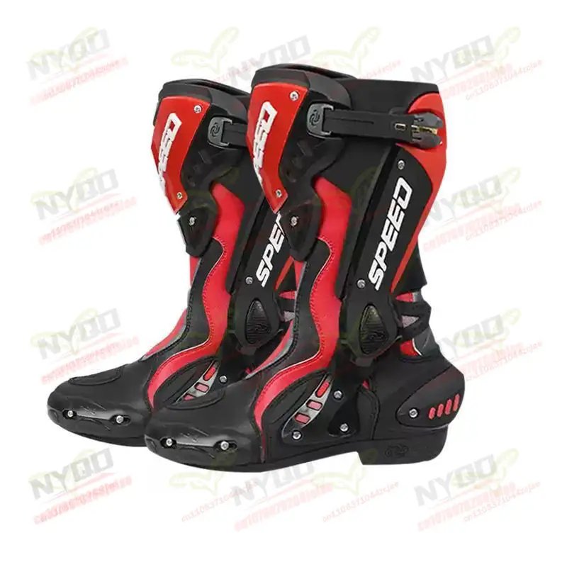 HOT  Men's Motorcycle Racing Waterproof Motorcycle Off-road Racing Rally Boots Four Seasons Anti-collision Protection Rider