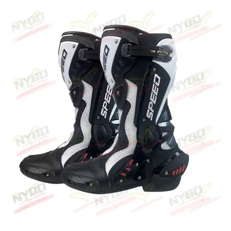 HOT  Men's Motorcycle Racing Waterproof Motorcycle Off-road Racing Rally Boots Four Seasons Anti-collision Protection Rider