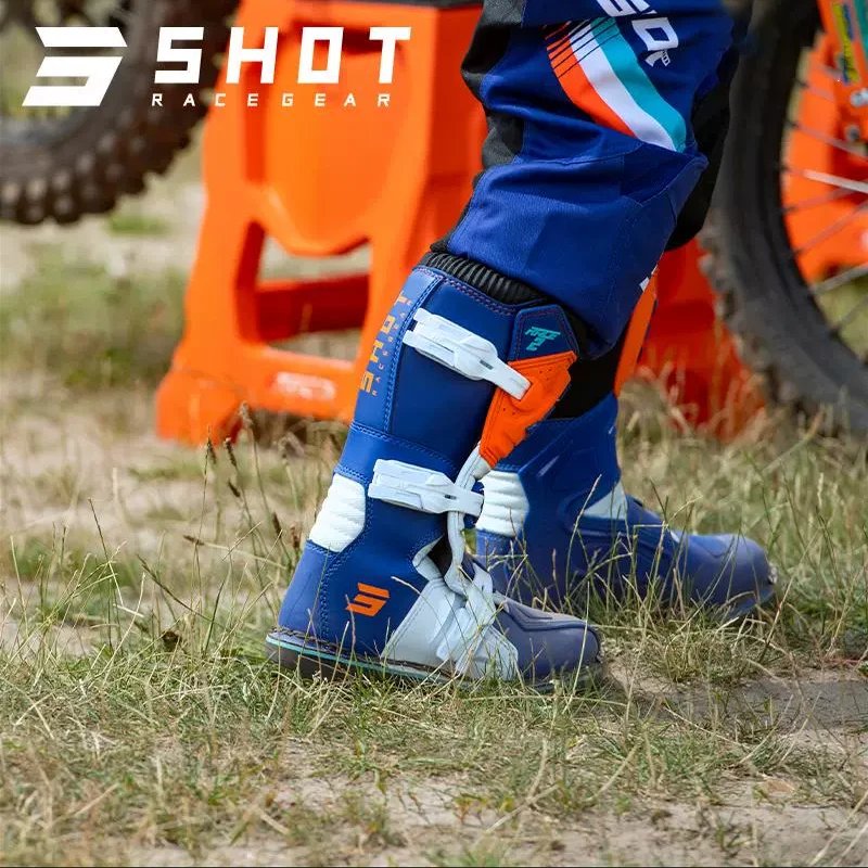 SHOT Race2 Kids & Youth Off-Road Boots, CE-Certified Impact Protection Ergonomic Comfort Fit for Motocross Trail Track Riding