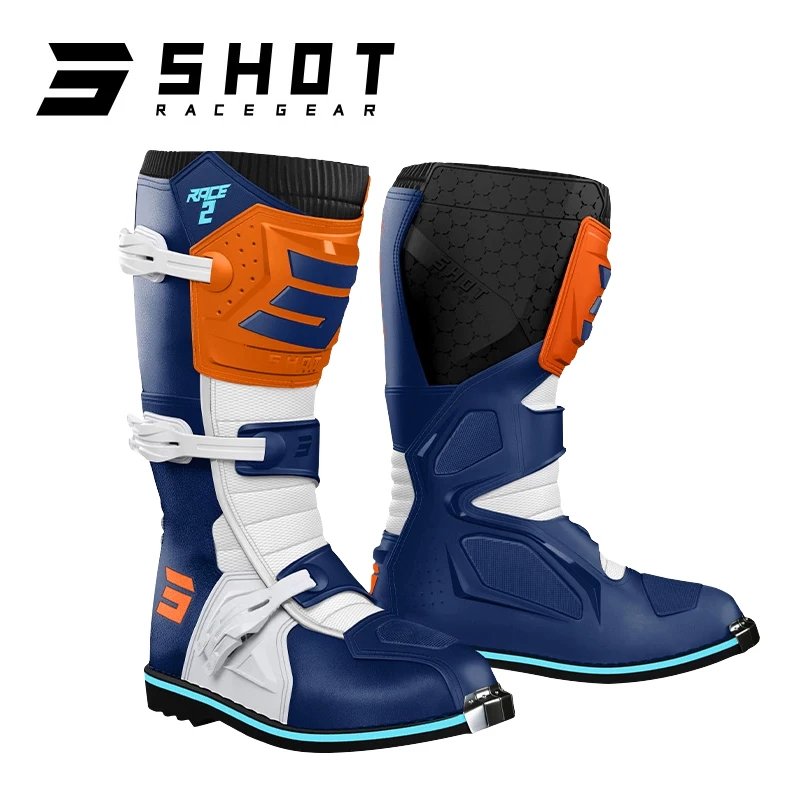 SHOT Race2 Kids & Youth Off-Road Boots, CE-Certified Impact Protection Ergonomic Comfort Fit for Motocross Trail Track Riding