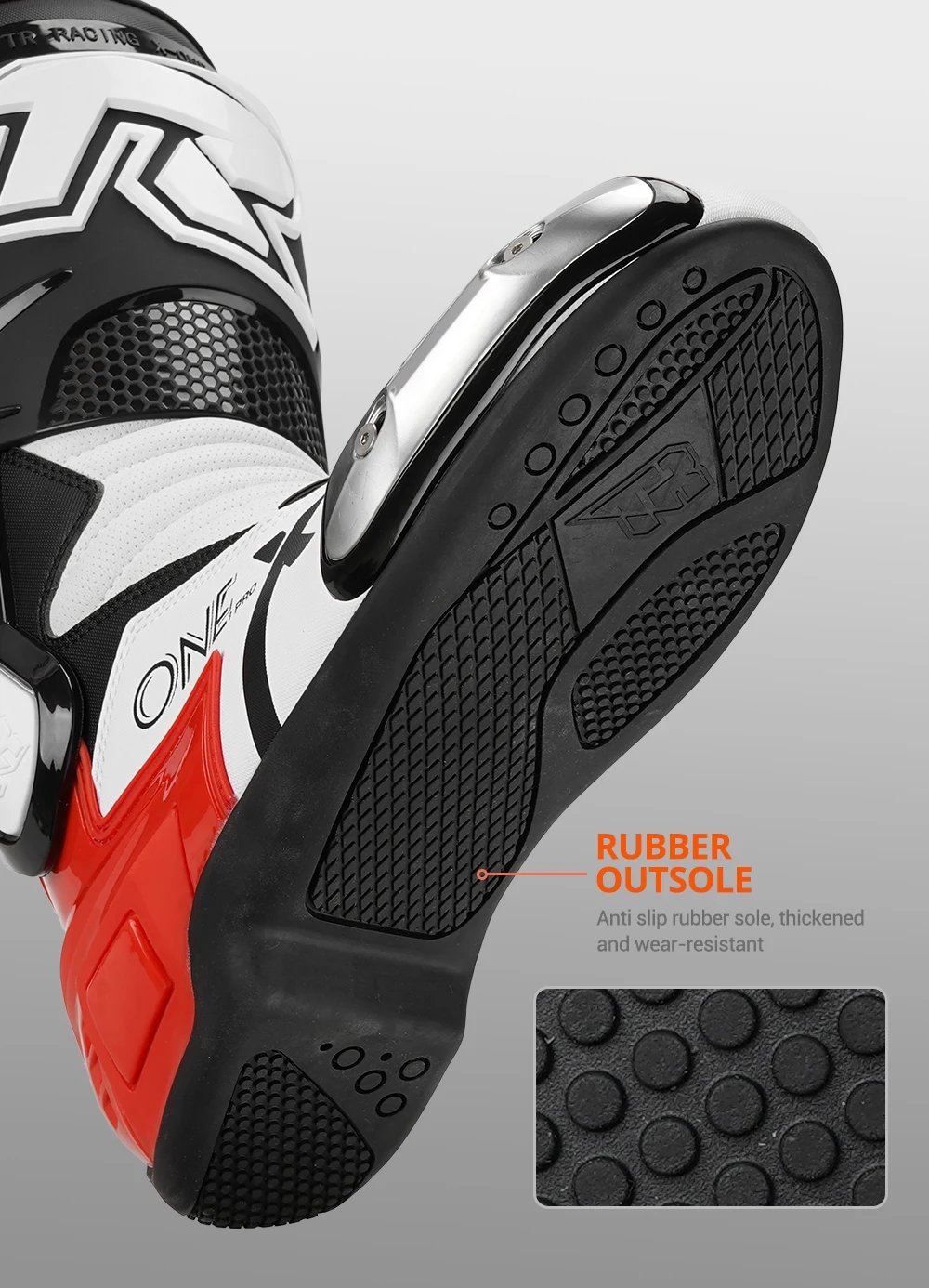 Leather Motocross Boots Moto Riding Long Boot Men's Motorcyclist Boots Reflective Motorcycle Shoes Shoes Anti-slip