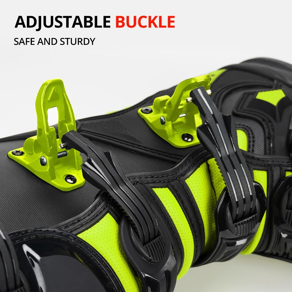 Leather Motocross Boots Moto Riding Long Boot Men's Motorcyclist Boots Reflective Motorcycle Shoes Shoes Anti-slip