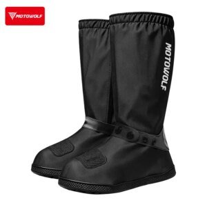 Motorcycle High Tube Rain Boots Waterproof Reflective Non-Slip Footwear Motorbike Cycling Bike Reusable Protection Accessories