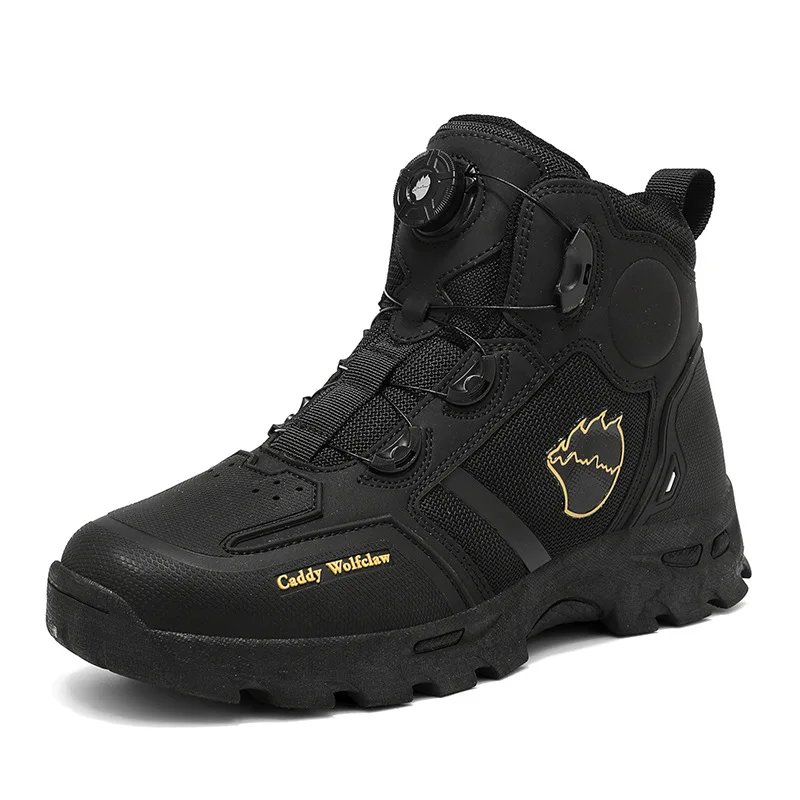 New All-Weather Motorcycle Riding Boots, Waterproof Anti-Drop Breathable Soft Off-Road Touring Racing Shoes for Male Bike Riders