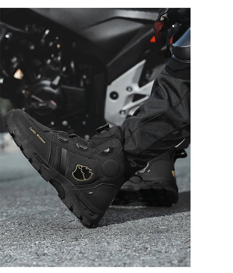New All-Weather Motorcycle Riding Boots, Waterproof Anti-Drop Breathable Soft Off-Road Touring Racing Shoes for Male Bike Riders New All-Weather Motorcycle Riding Boots, Waterproof Anti-Drop Breathable Soft Off-Road Touring Racing Shoes for Male Bike Riders