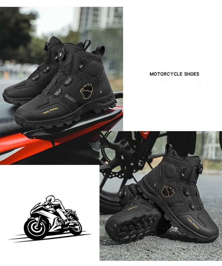 New All-Weather Motorcycle Riding Boots, Waterproof Anti-Drop Breathable Soft Off-Road Touring Racing Shoes for Male Bike Riders New All-Weather Motorcycle Riding Boots, Waterproof Anti-Drop Breathable Soft Off-Road Touring Racing Shoes for Male Bike Riders
