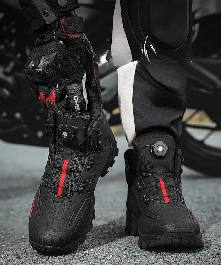 New All-Weather Motorcycle Riding Boots, Waterproof Anti-Drop Breathable Soft Off-Road Touring Racing Shoes for Male Bike Riders New All-Weather Motorcycle Riding Boots, Waterproof Anti-Drop Breathable Soft Off-Road Touring Racing Shoes for Male Bike Riders