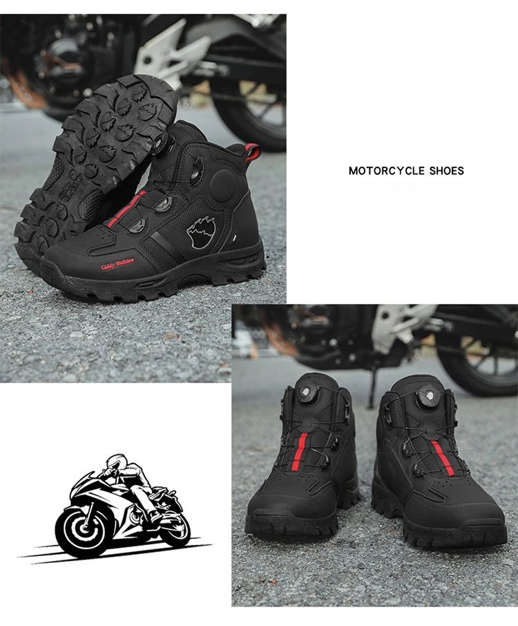 New All-Weather Motorcycle Riding Boots, Waterproof Anti-Drop Breathable Soft Off-Road Touring Racing Shoes for Male Bike Riders New All-Weather Motorcycle Riding Boots, Waterproof Anti-Drop Breathable Soft Off-Road Touring Racing Shoes for Male Bike Riders