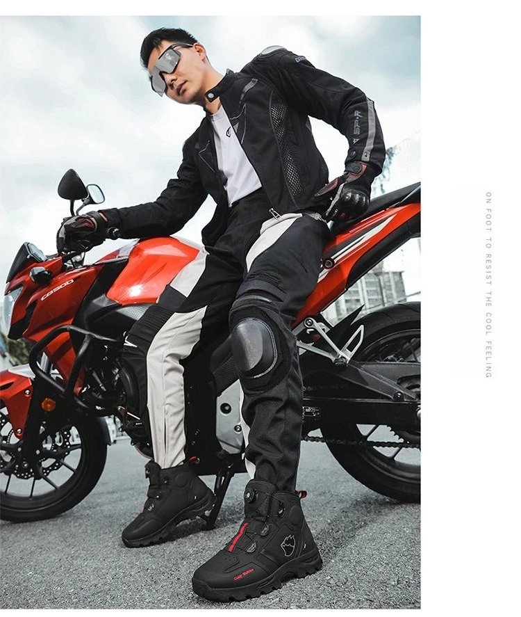 New All-Weather Motorcycle Riding Boots, Waterproof Anti-Drop Breathable Soft Off-Road Touring Racing Shoes for Male Bike Riders New All-Weather Motorcycle Riding Boots, Waterproof Anti-Drop Breathable Soft Off-Road Touring Racing Shoes for Male Bike Riders
