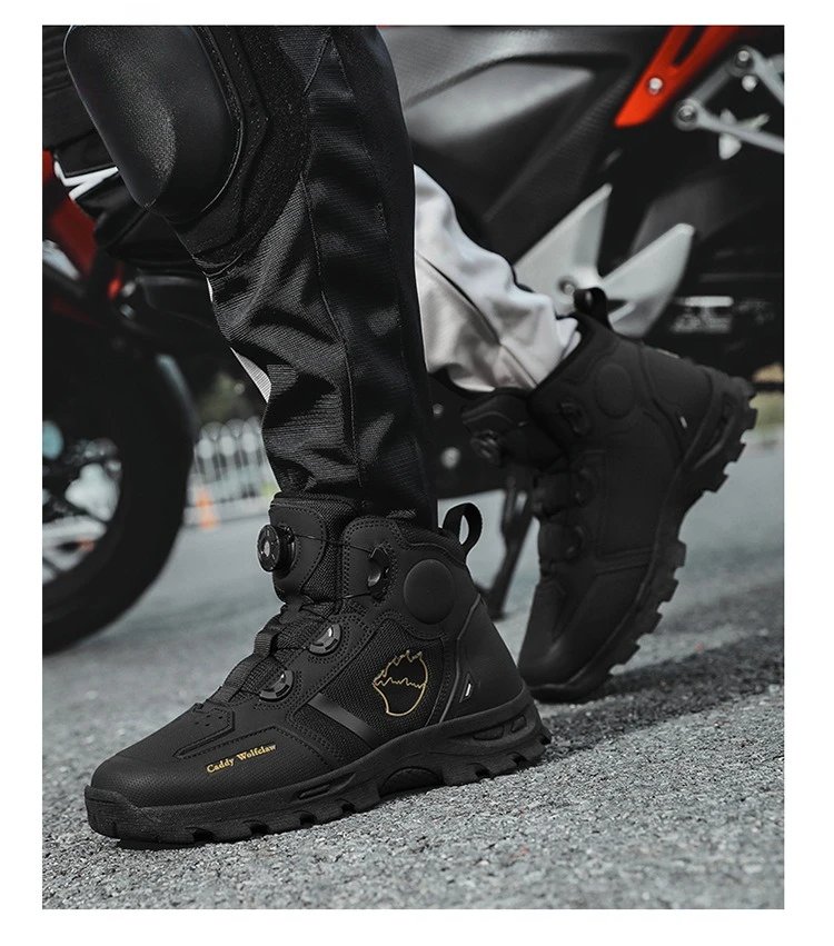 New All-Weather Motorcycle Riding Boots, Waterproof Anti-Drop Breathable Soft Off-Road Touring Racing Shoes for Male Bike Riders New All-Weather Motorcycle Riding Boots, Waterproof Anti-Drop Breathable Soft Off-Road Touring Racing Shoes for Male Bike Riders