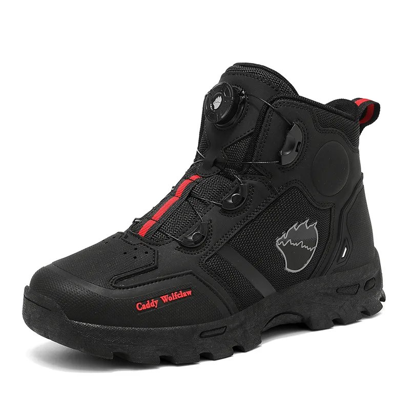 New All-Weather Motorcycle Riding Boots, Waterproof Anti-Drop Breathable Soft Off-Road Touring Racing Shoes for Male Bike Riders