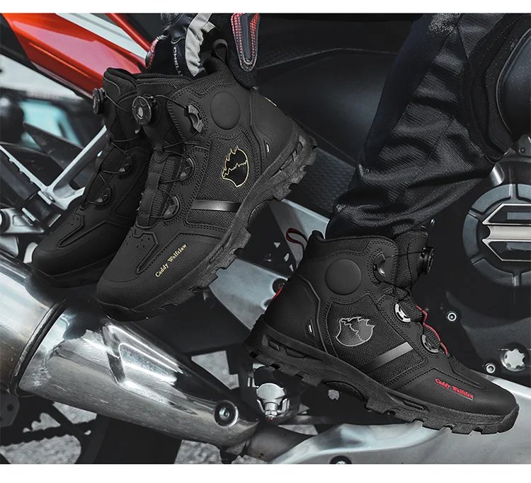 New All-Weather Motorcycle Riding Boots, Waterproof Anti-Drop Breathable Soft Off-Road Touring Racing Shoes for Male Bike Riders New All-Weather Motorcycle Riding Boots, Waterproof Anti-Drop Breathable Soft Off-Road Touring Racing Shoes for Male Bike Riders