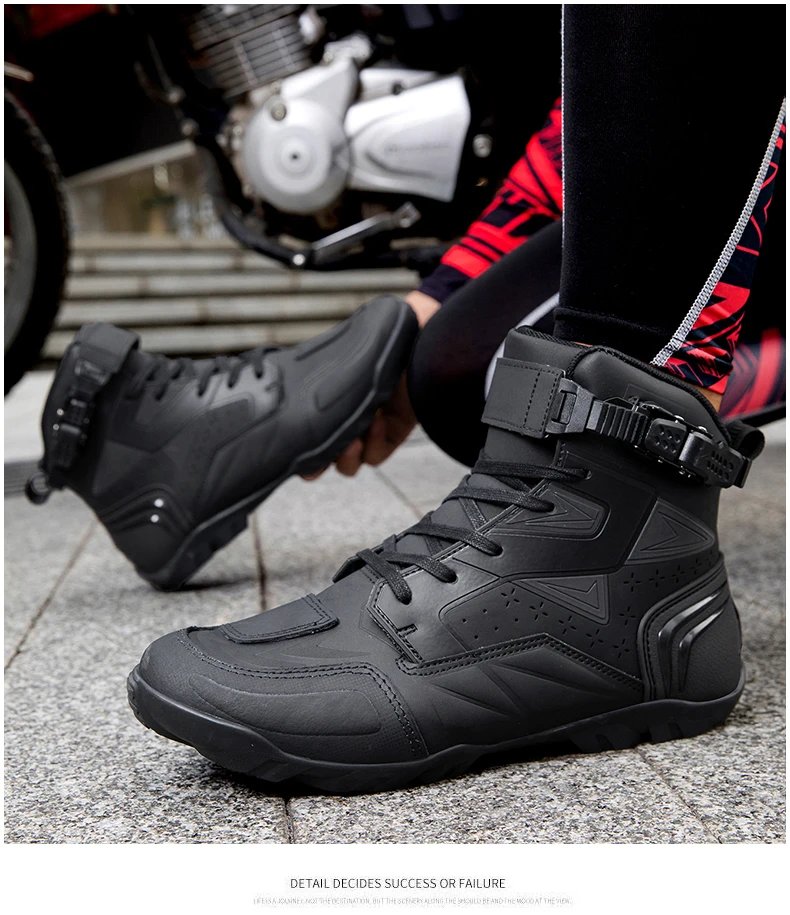 Men's Motorcycle Boots Breathable Leather Motorbike Shoes Men Anti-fall Motocross Riding Shoes Waterproof Anti-slip Motos Boot Men's Motorcycle Boots Breathable Leather Motorbike Shoes Men Anti-fall Motocross Riding Shoes Waterproof Anti-slip Motos Boot