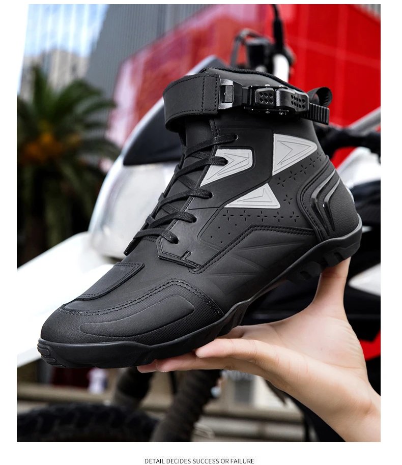 Men's Motorcycle Boots Breathable Leather Motorbike Shoes Men Anti-fall Motocross Riding Shoes Waterproof Anti-slip Motos Boot Men's Motorcycle Boots Breathable Leather Motorbike Shoes Men Anti-fall Motocross Riding Shoes Waterproof Anti-slip Motos Boot
