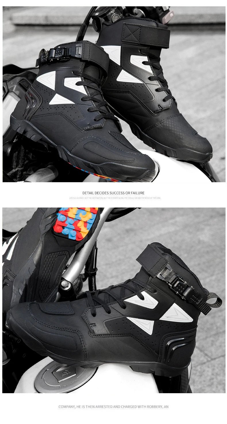 Men's Motorcycle Boots Breathable Leather Motorbike Shoes Men Anti-fall Motocross Riding Shoes Waterproof Anti-slip Motos Boot Men's Motorcycle Boots Breathable Leather Motorbike Shoes Men Anti-fall Motocross Riding Shoes Waterproof Anti-slip Motos Boot