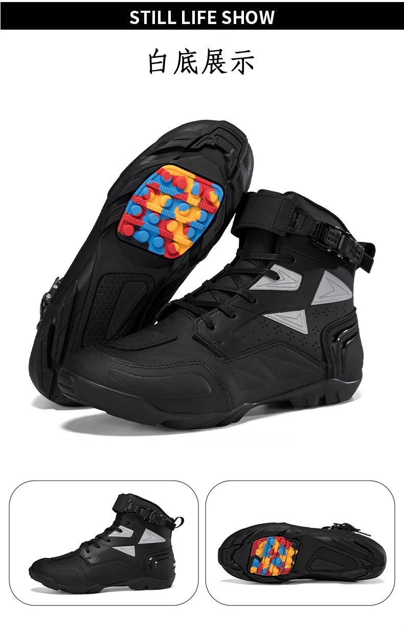 Men's Motorcycle Boots Breathable Leather Motorbike Shoes Men Anti-fall Motocross Riding Shoes Waterproof Anti-slip Motos Boot Men's Motorcycle Boots Breathable Leather Motorbike Shoes Men Anti-fall Motocross Riding Shoes Waterproof Anti-slip Motos Boot