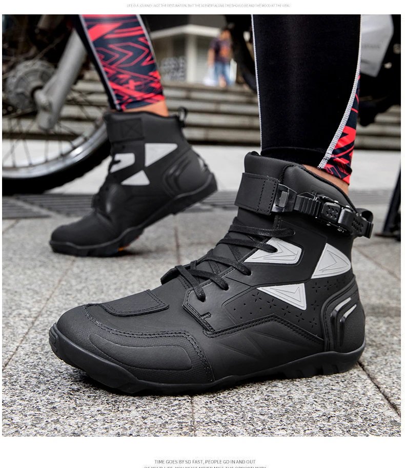 Men's Motorcycle Boots Breathable Leather Motorbike Shoes Men Anti-fall Motocross Riding Shoes Waterproof Anti-slip Motos Boot Men's Motorcycle Boots Breathable Leather Motorbike Shoes Men Anti-fall Motocross Riding Shoes Waterproof Anti-slip Motos Boot