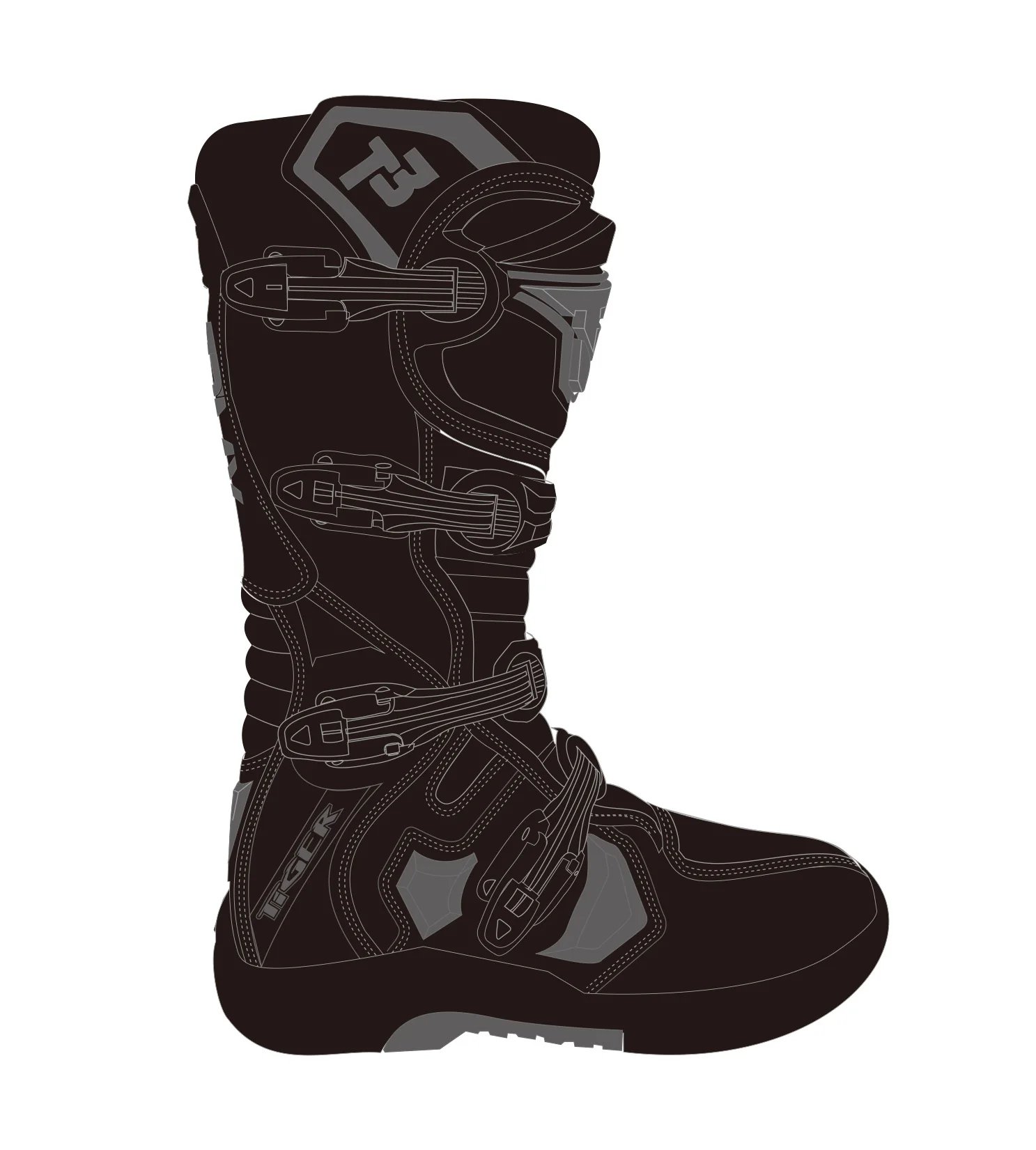 Professional Track Riding Boots Safe Riding Equipment Rally Shoes Women Racing Boots Wear-resistant Anti Fall Motocross Boots