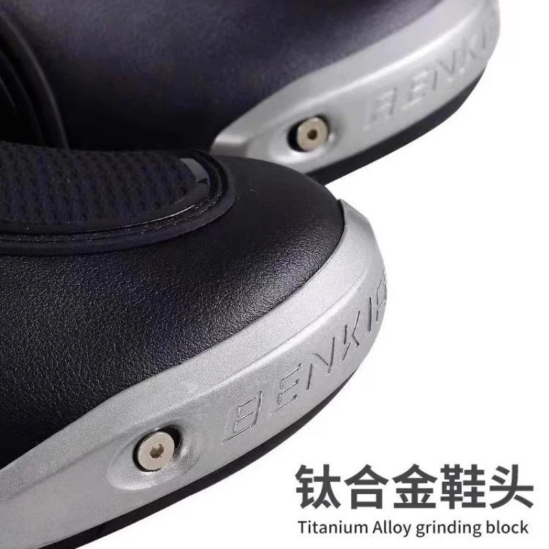 BENKIA Motorcycle Boots Men CE Professional Track Riding Boots Racing Summer AntiCollision Rally Off-Road Botas Para Moto