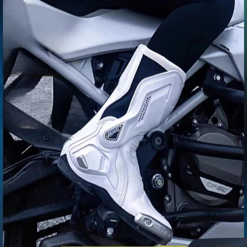 BENKIA Motorcycle Boots Men CE Professional Track Riding Boots Racing Summer AntiCollision Rally Off-Road Botas Para Moto