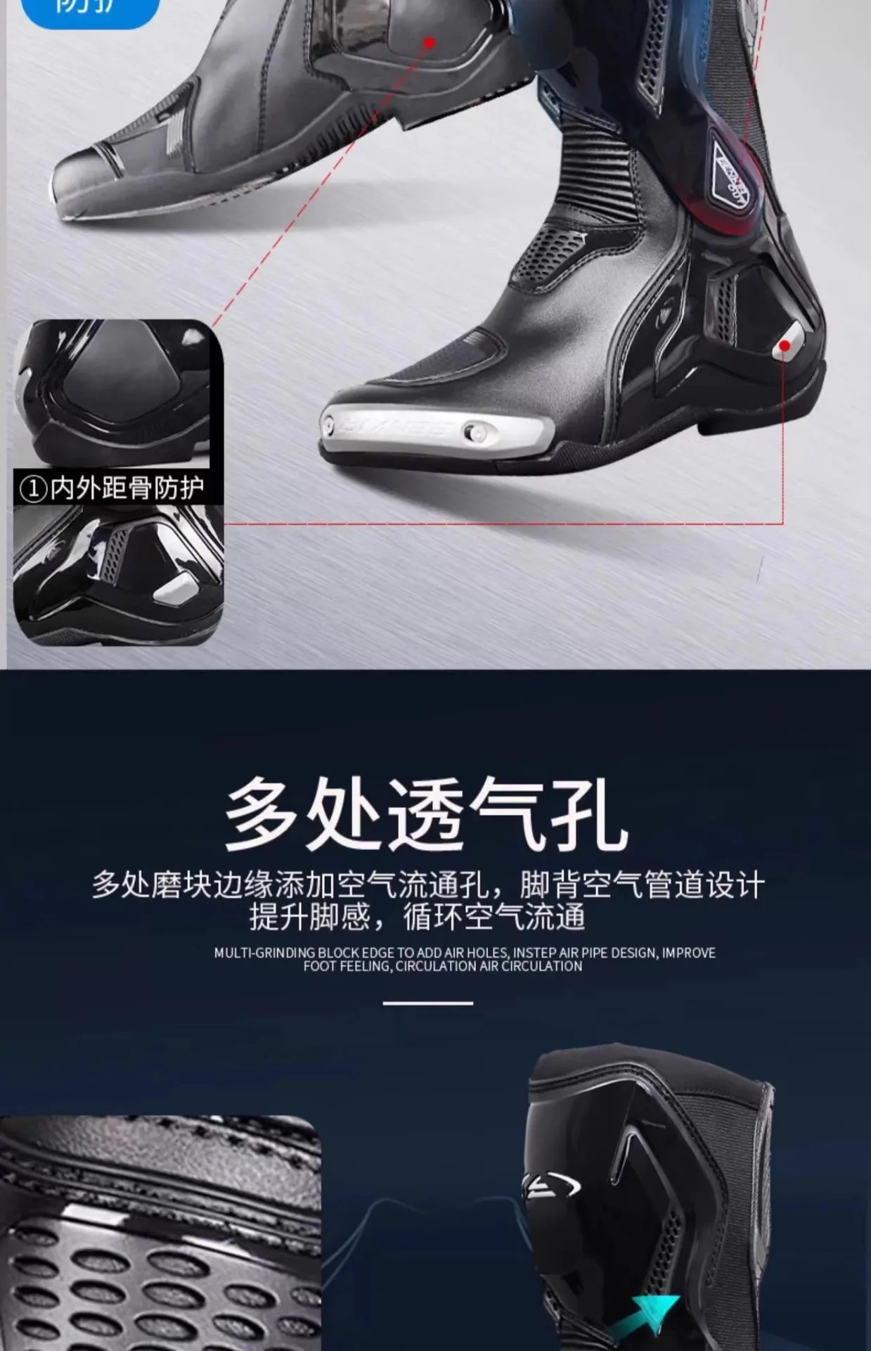 BENKIA Motorcycle Boots Men CE Professional Track Riding Boots Racing Summer AntiCollision Rally Off-Road Botas Para Moto BENKIA Motorcycle Boots Men CE Professional Track Riding Boots Racing Summer AntiCollision Rally Off-Road Botas Para Moto