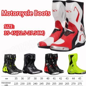BENKIA Motorcycle Boots Men CE Professional Track Riding Boots Racing Summer AntiCollision Rally Off-Road Botas Para Moto