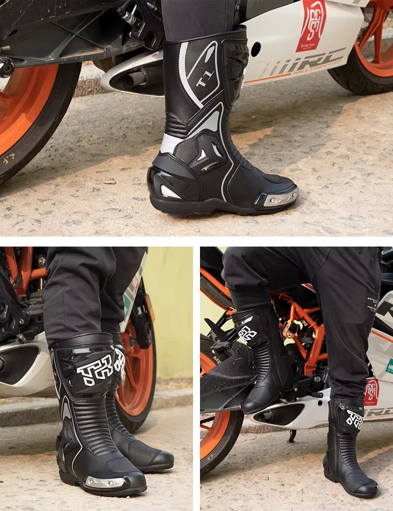Motocross Boots Racing Boots Safe Riding Waterproof Anti Fall Wear-resistant Motorcycle Boots Equipment Rally Shoes