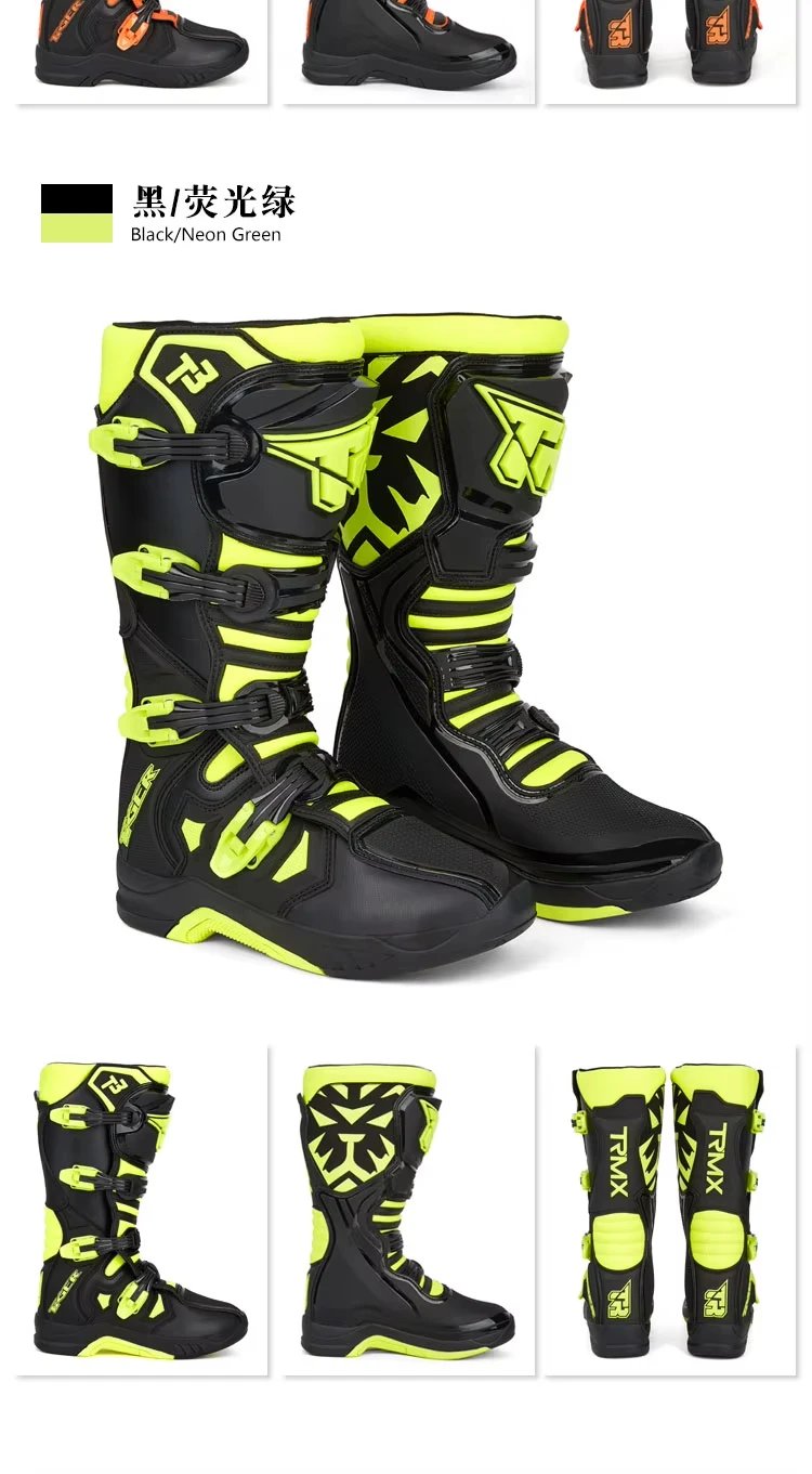 Motocross Boots Racing Boots Safe Riding Waterproof Anti Fall Wear-resistant Motorcycle Boots Equipment Rally Shoes