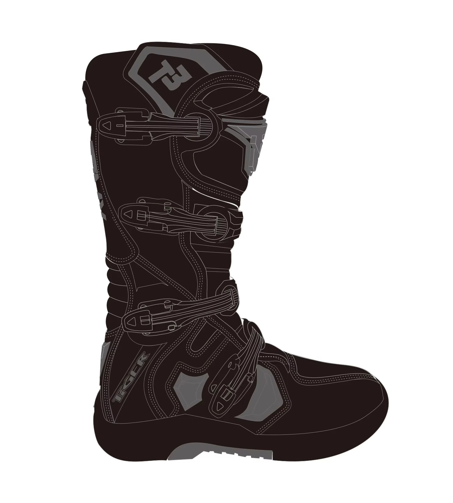 Motocross Boots Racing Boots Safe Riding Waterproof Anti Fall Wear-resistant Motorcycle Boots Equipment Rally Shoes